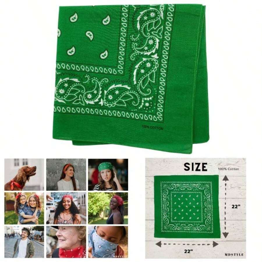 Men Scarves Set - 3個綠色部件 - 查看 1