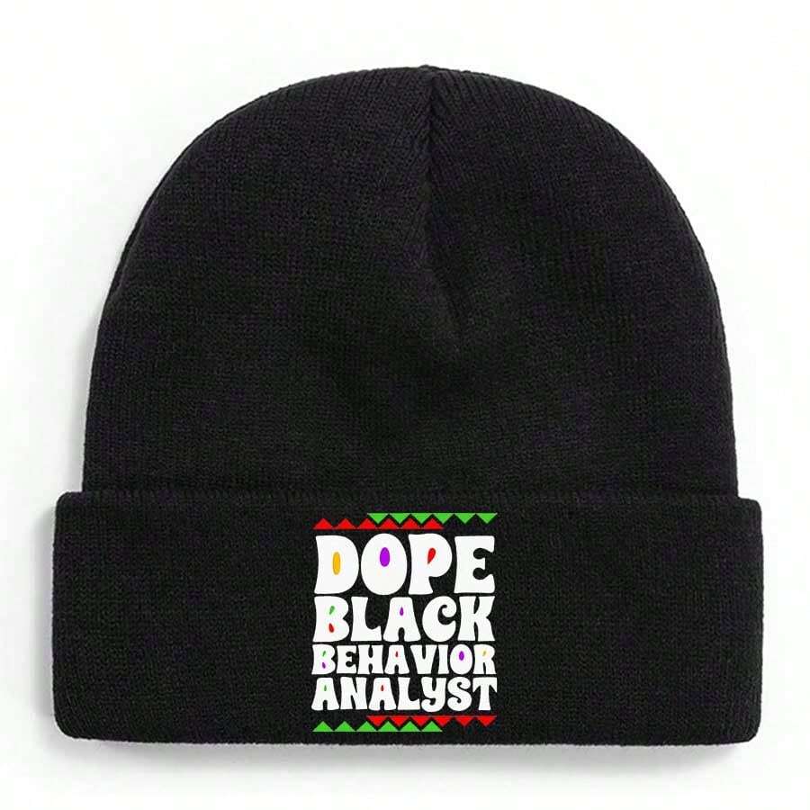 Dope Black Behavior Analyst  A Unique Perspective On Human Behavior And Diversity Winter Beanie For Men Women Soft Warm Knit Hat Ski Stocking Cuffed Cap - màu đen - Xem 1
