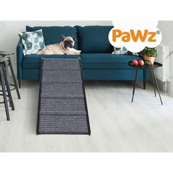 Adjustable Dog Ramp Height Stair For Bed Sofa Cat Dogs Folding Portable Black