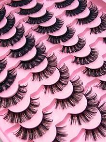20 Pairs Of Fluffy Cat-Eye Thick False Eyelashes, 4 Styles Of False Eyelashes With DH Striped Thick And Fluffy Lashes For Soft, Natural DIY Lash Extensions - Fluffy Lashes - View 6