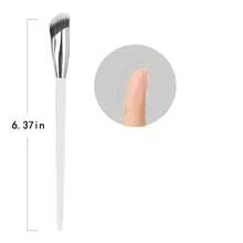 2pcs Angled Concealer Brush With Protective Cover Professional Makeup Brush For Under Eye Concealer Nose Contour Blending And Foundation Soft Synthetic Bristles For Sensitive Skin White - trắng - Xem 2