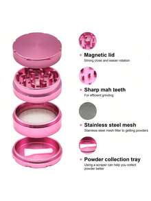 1 Set Smoking Starter Kit, Includes 4-Layer Metal Herb Grinder, Dual-Layer Rolling Tray, 110mm Rolling Papers (With Filters), Home Tools, Durable Materials, Ideal Gift For Valentine's Day, Parties, Holidays - Multicolor - View 10