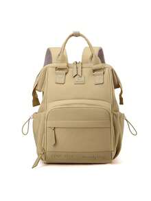 1pc Multifunctional Mommy Bag, Large Capacity Maternity Diaper Bag, Travel Tote Bag With Bottle Holder