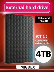 4TB Portable Hard Drive, 4TB High-Capacity USB 3.0 HDD, Suitable For All Kinds Of Laptop Office, Students, Professionals With /File/Video/Music Storage Expansion Backup - 4TB - 查看 1