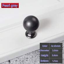 1pc Solid Aluminum Alloy Single Hole Drawer Pull Handle, Minimalist Modern Round Cabinet, Wardrobe, Shoe Rack Knob - Multicolor - View 9