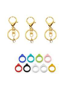 1/2/4/5/9支装唇彩钥匙扣收纳盒，唇膏钥匙扣盖，便携式唇彩收纳盒，兼容Aquaphor 0.35盎司和Jack Black 0.25盎司（颜色随机） - 彩色 - 查看 12