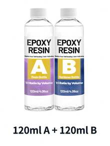 Bộ nhựa epoxy 240ml/500ml, thích hợp cho nghệ thuật, trang sức, đồ thủ công mỹ nghệ, cốc thủy tinh và các sản phẩm thủ công tự làm khác. - Nhựa Epoxy - Xem 3