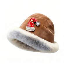 قبعة دلو صوفية سميكة ودافئة للنساء للارتداء في فصلي الخريف والشتاء. هذه قبعة بسيطة وأنيقة بطانة فاخرة لتبقيك دافئة وتحمي أذنيك في الشتاء البارد. مناسبة لجميع أنواع حفلات العطلات لتقديم هدايا