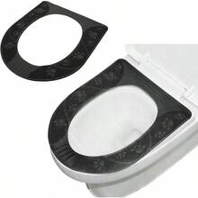 Funda Universal para Asiento de Inodoro, Funda de Asiento de Inodoro Antideslizante de Silicona Lavable para Bao, Uso en Las Cuatro Estaciones Gris - gris - Ver 1