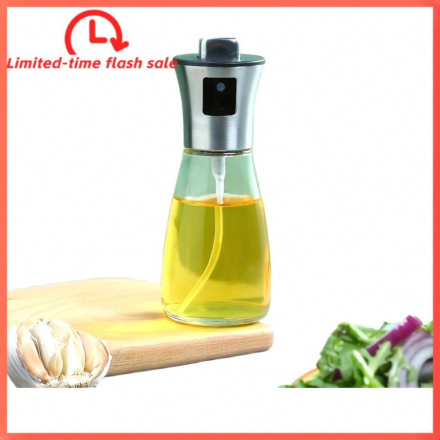 1 Pcs Olive Oil Sprayer, Cooking Oil Spray Bottle For Air Fryer, Large Capacity Stainless Steel Glass Oil Sprayer For Kitchen BBQ Outdoor Olive BBQ Oil Use - 1個 - 查看 1
