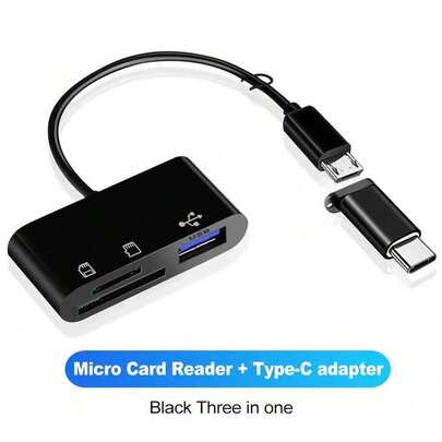 USB-C 转 SD 卡读卡器，安卓 SD 卡适配器，带 SD/MicroSD 和 USB 3 端口，BnmxTek USB-C 存储卡读卡器，兼容 15 Pro Max、安卓/Pro/Air/Mini、Pro/Air 以及更多 USB-C/安卓设备