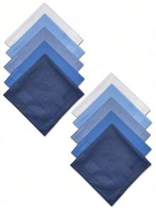 1/3/5条装纯色经典涤纶吸水手帕，柔软舒适，四季皆宜，小方格设计方便擦汗，是馈赠亲友的佳品。