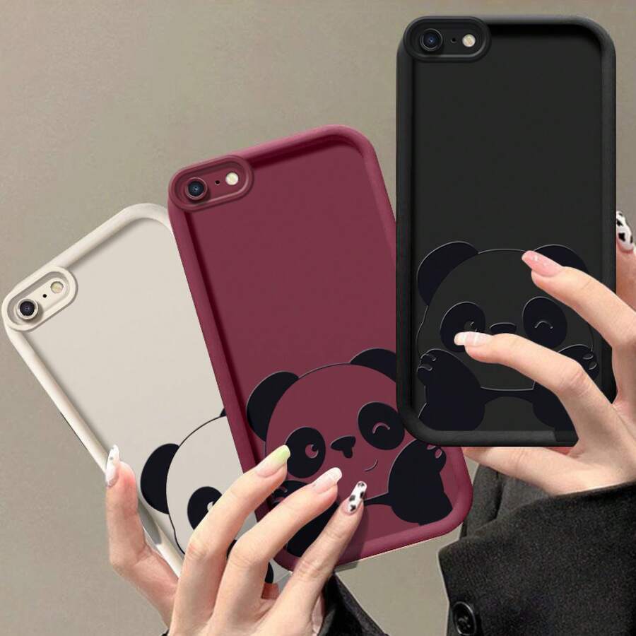 1pc Suitable For IPhone 5/5s/SE/6/6 Plus/6S/6S Plus/7/8/SE (2020)/SE (2022)/16/SE Shockproof, Anti-Slip, Lightweight, Cute, Durable, Stain-Resistant Phone CaseSuitable For IPhone 17 Air - 酒紅色 - 查看 1