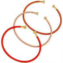 C-Shaped Elastic Adjustable Screw Open 3mm Bangle, Fashionable European & American Style, Suitable For Beads, DIY Bracelets & Jewelry - Woven Elastic Bracelet - View 7