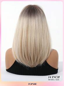 TOPSHE Blonde Ombre Synthetic Wig For Women Natural Looking Daily Party Wear Full Wig Daily Party Use Halloween Christmas Presents