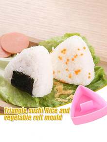 2/1pc Triangle Sushi Mold, Bento Lunch Box Shaping Mold DIY Tool, Large & Small Rice Ball Sushi Mold - Multicolor - View 7