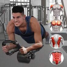 2025 New Abdominal Roller With Timer And Knee Pad - Automatic Rebound Abdominal Exercise Equipment, With Elbow Support, Non Slip Pedal, Ergonomic Design, Used For Core Strength Training, Home Gym And Body Relaxation - Unisex, Sports Accessories, Fashionable Sports Equipment, Sturdy Structure, Fitness Enthusiasts, Compact Design, Durable Materials, Male And Female - 黑色 - 查看 2