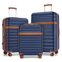 PP Hardshell Luggage 20 24 28 Inch Carry On Cabin Suitcase Expandable TSA Lock 360 Spinner Wheels Lightweight 3 Piece Set Check In Travel Holiday - Navy Blue - View 13