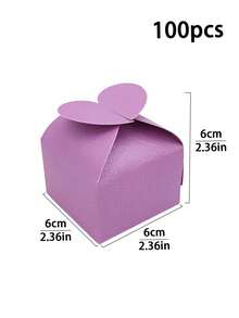 Hộp kẹo hình trái tim đáy phẳng mới cho mùa cưới (20 chiếc/100 chiếc), hộp giấy hình trái tim đính ngọc trai, hộp đựng sô cô la, hộp kẹo mini hình trái tim cho tiệc sinh nhật, quà tặng đám cưới, hộp kẹo quà cưới. - Nhiều màu - Xem 14
