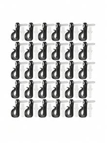 30 خطاف حائطي، خطافات بلاستيكية للبراغي، سهلة التركيب، مع منظم متعدد الوظائف لديكور المنزل، مناسبة للإضاءة والنباتات وأجراس الرياح