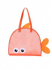 1 PC Beach Vacation Style Woven Beach Bag, Large Capacity Beach Bag, Fish-Shaped Woven Shoulder Bag, Must-Have Shoulder Bag For Mom's Beach Outings - Multicolor - View 12