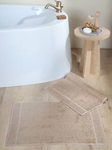 100% Turkish Cottong|Zeynep Textile Tyen | 2 Pieces Foot Towel & Bathroom Mat Set (50x70) - Mustard Yellow - View 3