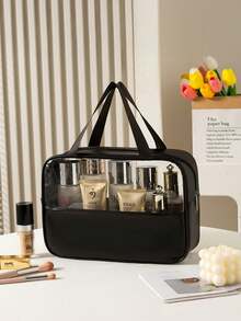 1pc Transparent Visible Travel Makeup Bag, Multifunctional Waterproof Storage Pouch, Portable Minimalist Toiletry Organizer Bag For Cosmetics, Skincare, Suitable For Beach, Travel, Dorm, Party, Birthday Gift For Women, Friends, Family,Pouch,Makeup Pouch,Travel Essential - Multicolor - View 22