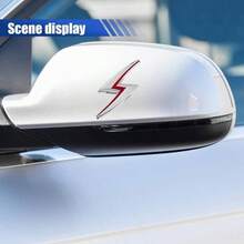2PCS 3D Metal S Car Emblem Sticker, Zinc Alloy Auto Body Badge Decal - Nameplate Sticker Universal Fit Hoods Fenders Trunk Lids Bumper Exterior Car Decoration Silver/Red - Bạc/Đỏ - Xem 3