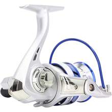 Keenso Carrete de Pesca Giratorio Carrete de Pesca de Metal, Carrete de Pesca Giratorio con Alta Velocidad 5.2:1 Relación de Engranaje para Caña de Mar - AL5000 - Ver 9