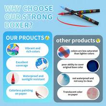 4 Bút dạ Acrylic đen 4 trắng/8 chiếc 12/24/36 màu, Bút dạ Acrylic với dòng mực chảy mượt, Màu sắc sống động, Có thể xếp chồng, Đục, Thích hợp cho vải bạt, Tranh đá, Gỗ, Thủy tinh, Gốm sứ, Vải, Đồ thủ công DIY, Đồ dùng học tập cho năm học mới, Vật liệu nghệ thuật & thủ công - Nhiều màu - Xem 12