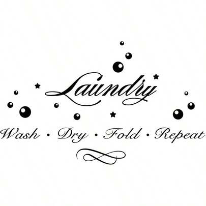 Laundry Room Decals Laundry Bubble Quote Sticker Laundry Room Wash Dry Fold Repeat Wall Decor Decal Laundry Signs Vinyl Decals Peel And Stick Home Washing Dryer
