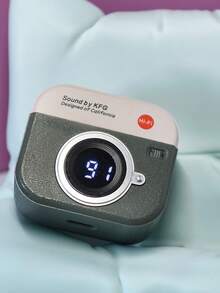 Air TWS 半入耳式蓝牙耳机，相机造型翻盖设计，TWS 环绕立体声，便携式无线耳机带麦克风，兼容 17、S25 等机型，配备 180mAh 充电盒，音乐耳机，游戏耳机，礼品耳机 - 均碼 - 查看 14