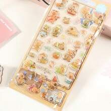 可爱水豚贴纸，精美日式透明创意手账贴纸，钻石宝石水晶手工装饰贴纸，圣诞节/感恩节/生日礼物 - 彩色 - 查看 5