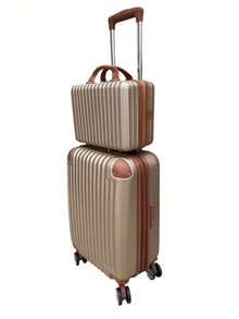 Carry-On Suitcase With Anti-Theft Zipper! - 金色 - 查看 4