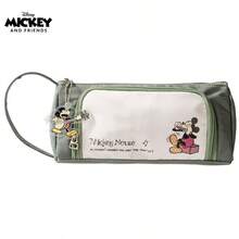 Disney 升级版米奇老鼠学生铅笔盒，大容量简约文具盒，高品质便携式铅笔袋，复古美式学生专用卡通铅笔收纳袋 - 彩色 - 查看 10