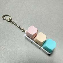 9-Key Cube Keychain Stress Relief Button Toy, Creative Keyboard Pendant Bag Charm Decoration Gift For Friends - Multicolor - View 21