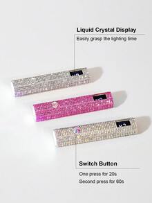 JMMO 1個USB充電式六角鑽石迷你UV LED美甲燈，便攜式可穿戴凝膠美甲烘乾機，升級高功率LED燈珠，1顆燈珠相當於8顆燈珠的效果，8倍凸透鏡，無死角，快速高效固化凝膠，適用於DIY美甲藝術 - 彩色 - 查看 2