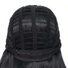 粉色无胶蕾丝前假发，女士款，26英寸长直发分层合成假发，带帘式刘海，耐热，佩戴方便，无需胶水，适合角色扮演和日常佩戴。