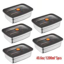 Stainless Steel Airtight Food Storage Containers With Leak-Proof Lids - Perfect For Lunch, Snacks And Meal Prep - Reusable And Durable, Suitable For Fruits, Vegetables Etc. - Great For Home And Office Use, Square Meal Prep Containers Stainless Steel Containers - Multicolor - View 19