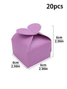 Hộp kẹo hình trái tim đáy phẳng mới cho mùa cưới (20 chiếc/100 chiếc), hộp giấy hình trái tim đính ngọc trai, hộp đựng sô cô la, hộp kẹo mini hình trái tim cho tiệc sinh nhật, quà tặng đám cưới, hộp kẹo quà cưới. - Nhiều màu - Xem 13