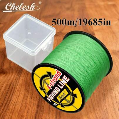  Chelesh 高灵敏度钓鱼线，546码/19685英寸，4股编织，多色可选，15-100磅拉力，耐用，抗老化，结实牢固，远投性能好，耐海水腐蚀，钓鱼爱好者必备，节日礼物