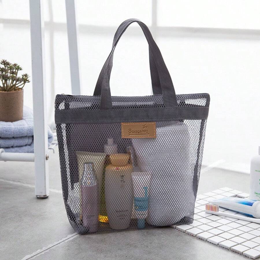 Mesh Beach Bag, Toiletry Bag, Outdoor Storage Bag, Cosmetic Bag, Travel Bag, Children's Toy Storage Bag - Multicolor - View 1