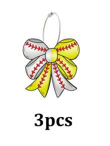 Personalized Sports Bag Charm, With Bow Charm, Cheerleader Tag, Cheerleader, Softball, Valentine's Ball, Basketball Gift, Basketball Souvenir, Valentine's Gift, Birthday Gift, Customized Acrylic Sports Keychain, Backpack Name Tag, Gift - Multicolor - View 9