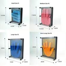 1 pieza Kit de manualidades de clonación de mano 3D 2025 nuevo y Pinart arcoíris, juego interactivo de juguete para niños, molde de mano cuadrado de plástico 3D Pinart estereoscópico, decoración del hogar para niños, regalo de cumpleaños/Pascua/festividad, regalo perfecto, juguete - Multicolor - Ver 11