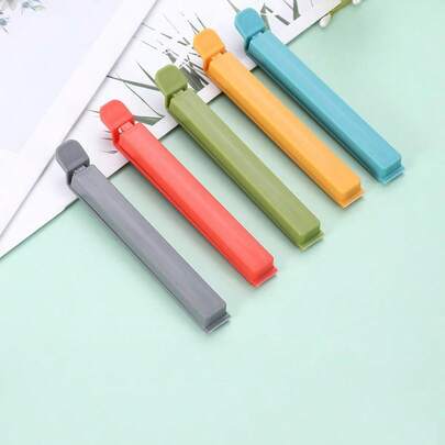 Super Factory Plastic Sealing Clips Snack Preservation Clips For Tea Milk Powder Household Food Bag Sealing Portable Food Clips 5-Pack Kitchen Utensils
