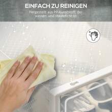 HOMCOM Set Of 18 Modular Shoe Storage Boxes With Transparent Doors - Dimensions 25L X 35W X 19H Cm On Site - 1 - 查看 7