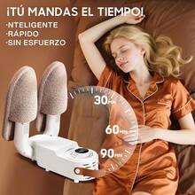 2-in-1 Shoe & Tennis Dryer with Timer - 30-Min Fast Heat Drying, Constant Temperature Protection, Eliminates Damp & Odors, Suitable for Boots, Tennis Balls, Gloves & Socks, Compact Portable Design Easy to Store, Essential Practical Tool for Home Daily Use & Sports Enthusiasts - Blanco - Ver 9