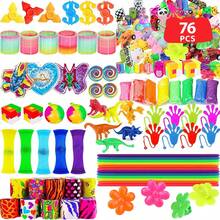 76PCS Party Favors Goodie Bags Stuffers, Fidgets Set Stocking Stuffers Classroom Bulk, Treasure Box Carnival Prizes Gifts, Pinata Bags Filler Adults Birthday Party Supplies - Silver - View 1