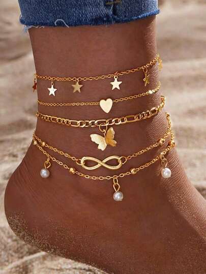 4pcs Butterfly Faux PEELOL LOVANKLE Set