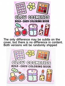 1pc 52Page Glow Cosmetics Coco Coloring Book For Adults And Kids, Bold And Easy, Simple And Big Designs For Relaxat Colouring Books[ Hand Drawn Must-Have ]Colouring Book Drawing Coloring Books With Zero Foundation Copying, Stress Relieving Graffiti, Coloring Book For Adults And Teenagers, Bold, Simple, Simple And Large Relaxing Design